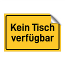 Kein Tisch verfügbar
