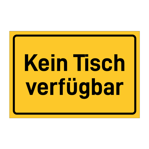 Kein Tisch verfügbar