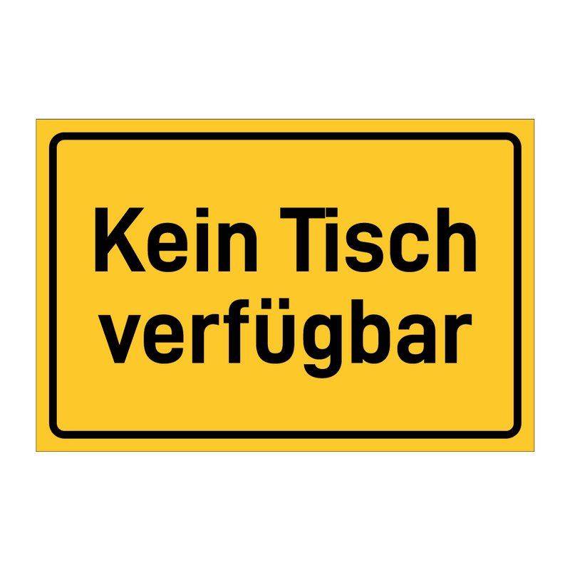 Kein Tisch verfügbar