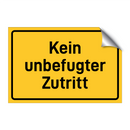 Kein unbefugter Zutritt