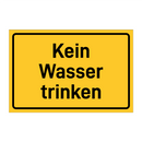 Kein Wasser trinken