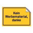 Kein Werbematerial, danke