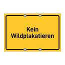 Kein Wildplakatieren
