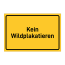 Kein Wildplakatieren