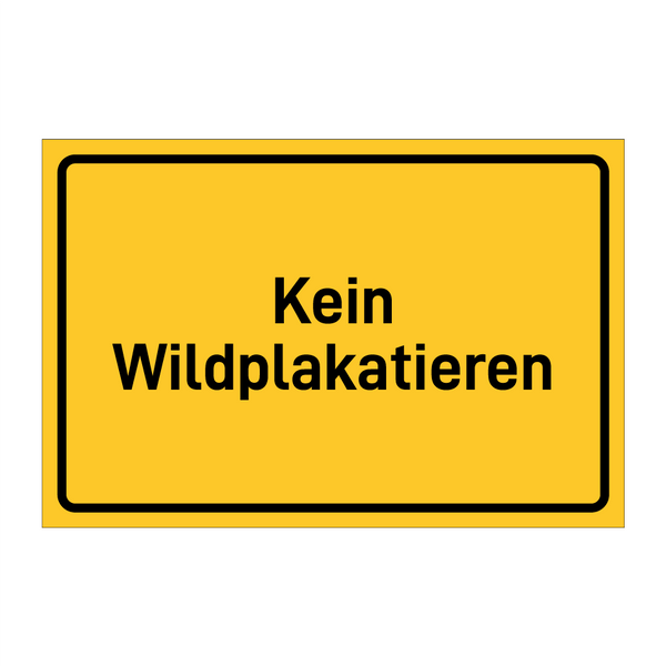 Kein Wildplakatieren