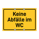 Keine Abfälle im WC