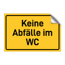 Keine Abfälle im WC