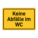 Keine Abfälle im WC