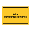Keine Bargeldtransaktionen