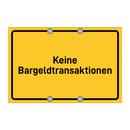 Keine Bargeldtransaktionen