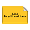 Keine Bargeldtransaktionen