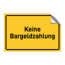 Keine Bargeldzahlung