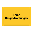 Keine Bargeldzahlungen