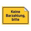 Keine Barzahlung, bitte