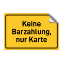 Keine Barzahlung, nur Karte