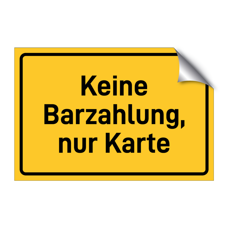 Keine Barzahlung, nur Karte