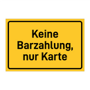 Keine Barzahlung, nur Karte