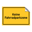 Keine Fahrradparkzone