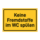 Keine Fremdstoffe im WC spülen