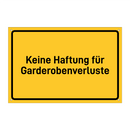 Keine Haftung für Garderobenverluste