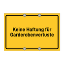 Keine Haftung für Garderobenverluste