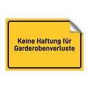 Keine Haftung für Garderobenverluste
