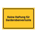 Keine Haftung für Garderobenverluste