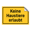 Keine Haustiere erlaubt