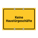 Keine Haustürgeschäfte