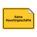 Keine Haustürgeschäfte
