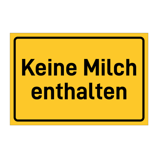 Keine Milch enthalten