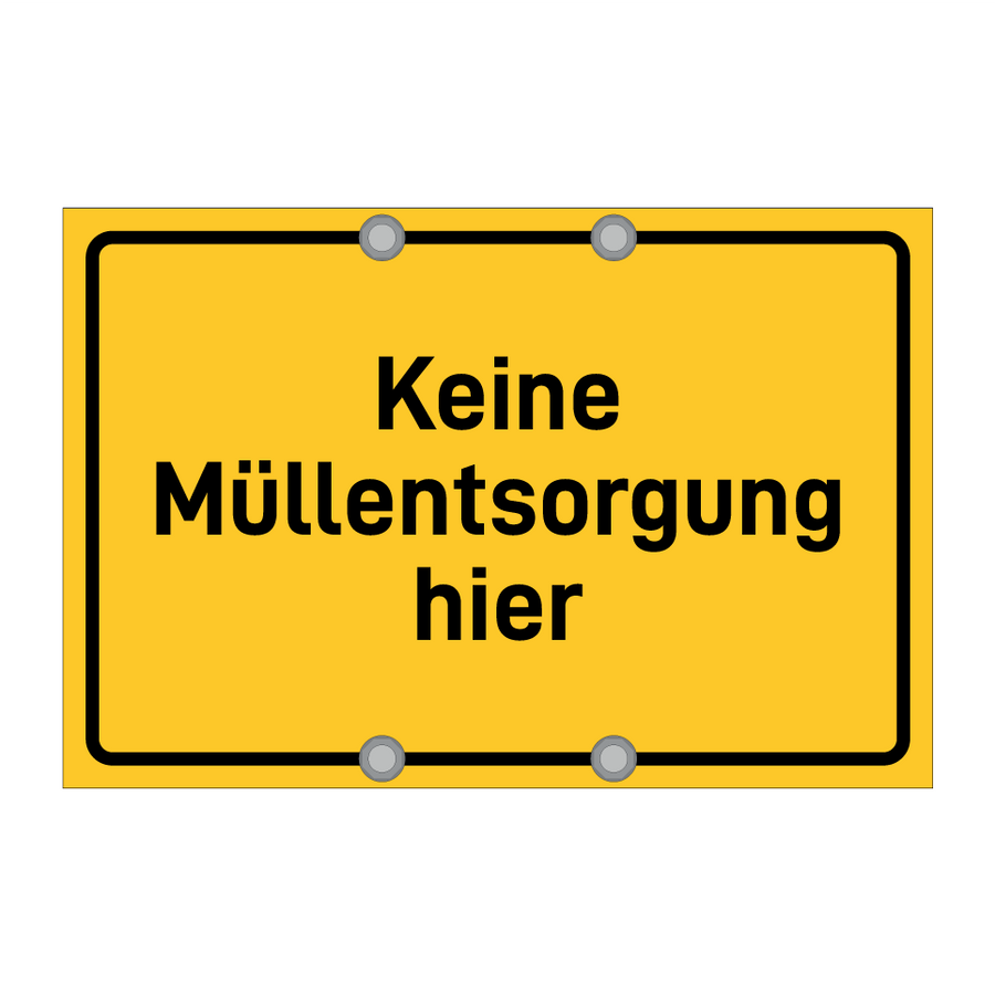 Hinweisschild hier keine Müllentsorgung bei Zuwiderhandlung erfolgt Hinweisschild hier keine Müllentsorgung bei Zuwiderhandlung erfolgt