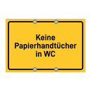 Keine Papierhandtücher in WC