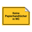 Keine Papierhandtücher in WC