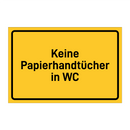 Keine Papierhandtücher in WC