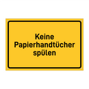 Keine Papierhandtücher spülen