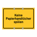 Keine Papierhandtücher spülen