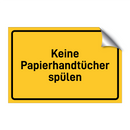 Keine Papierhandtücher spülen