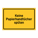 Keine Papierhandtücher spülen