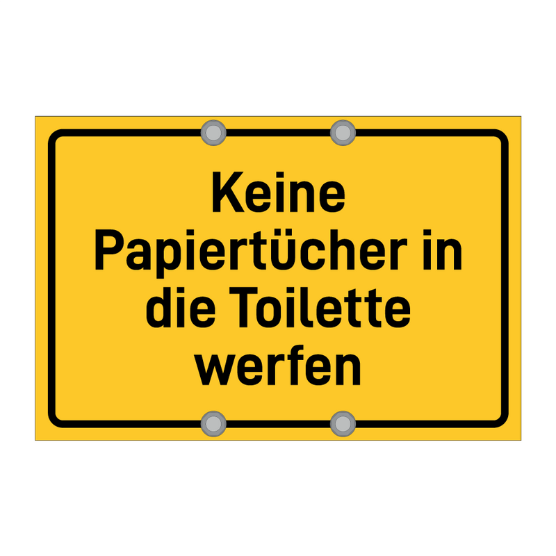 Keine Papiertücher in die Toilette werfen