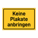 Keine Plakate anbringen