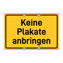 Keine Plakate anbringen