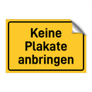 Keine Plakate anbringen