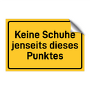 Keine Schuhe jenseits dieses Punktes