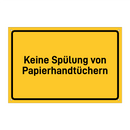 Keine Spülung von Papierhandtüchern