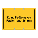 Keine Spülung von Papierhandtüchern