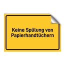 Keine Spülung von Papierhandtüchern