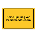 Keine Spülung von Papierhandtüchern