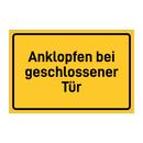 Anklopfen bei geschlossener Tür & Anklopfen bei geschlossener Tür