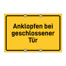 Anklopfen bei geschlossener Tür & Anklopfen bei geschlossener Tür